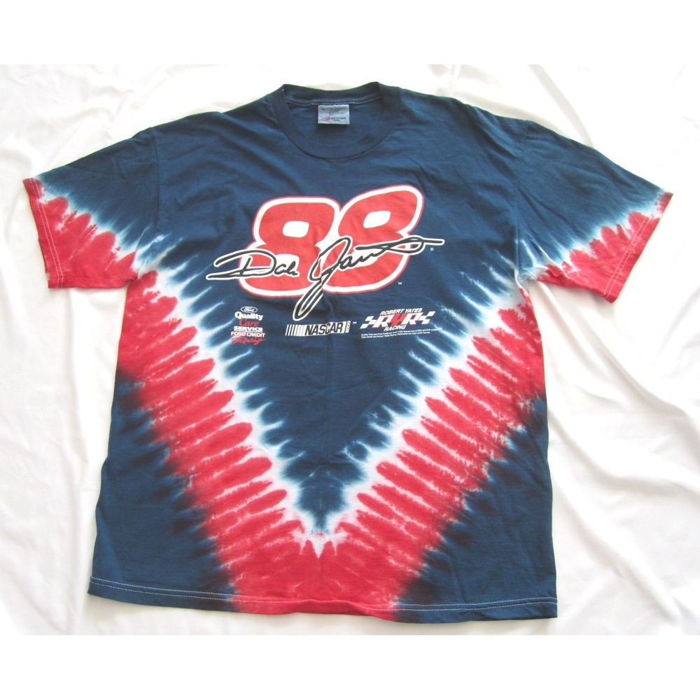 Vtg NASCAR Dale Jarrett 88 Tie Dye Shirt XL Competitors View Ford Racing (M513)
